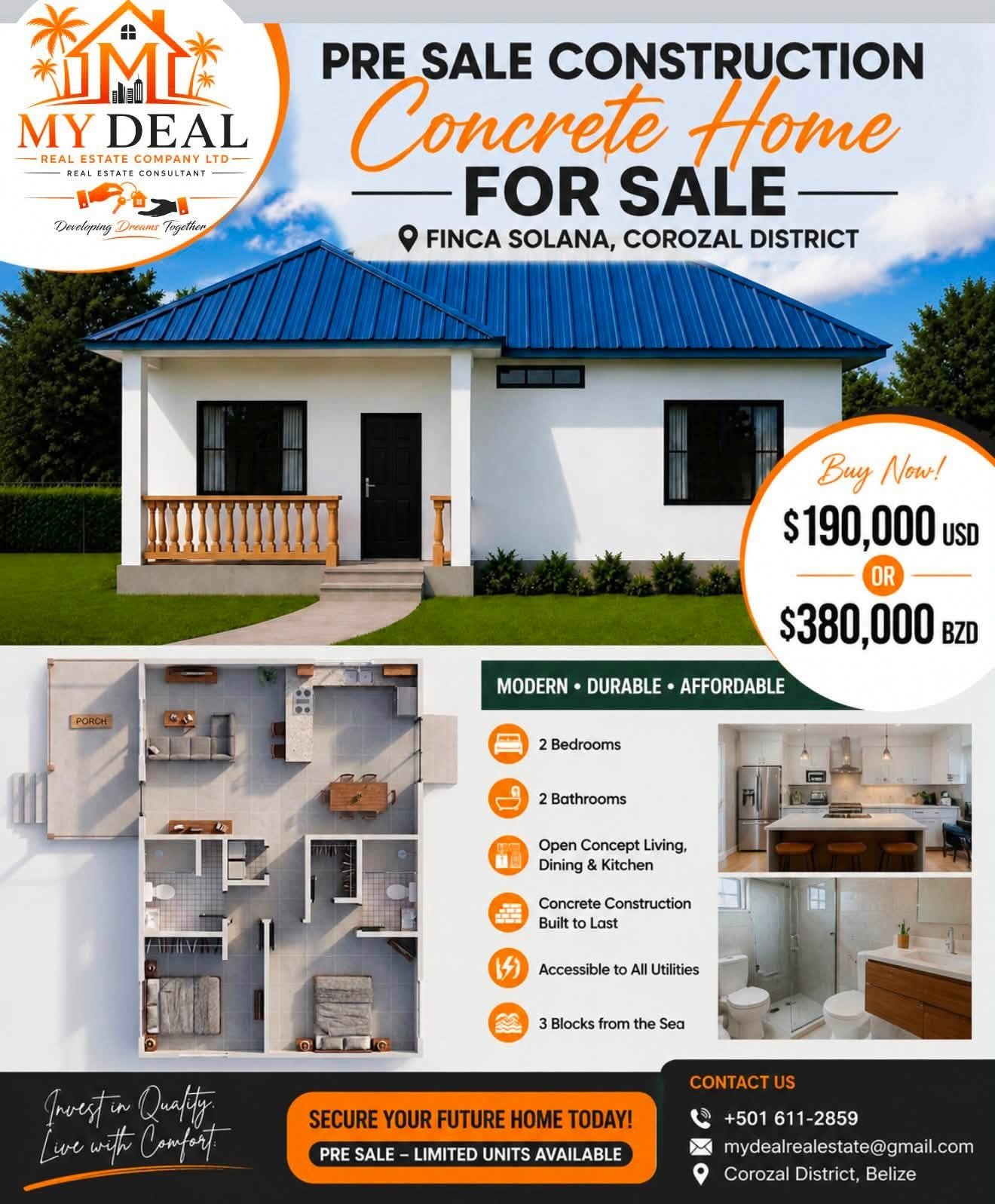 Finca Solana, Corozal District ( Pre-Sale Construction )
