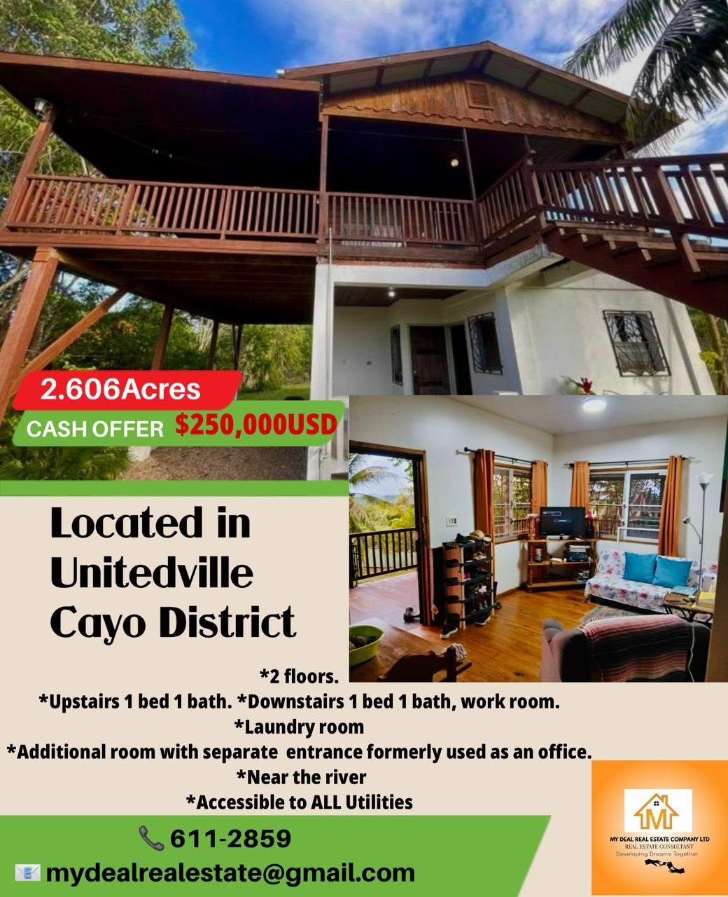 Unitedville, Cayo District (NO SELLER FINANCING AVAILABLE. HOWEVER, THE SELLER IS MOTIVATED AND OPEN TO REASONABLE OFFERS.)